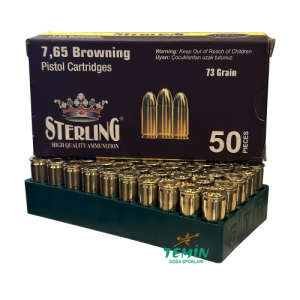 7,65x17 mm Turaç-Sterling (FMJ-73 Grn) Tabanca Fişeği