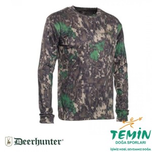 T. S.K.DEERHUNTER Trail  Orman Kamuflaj Tişört L/S 80 M