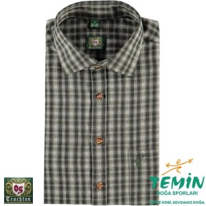 T. OS-Trachten Kareli Erkek Slim Fit Gömlek 41/42