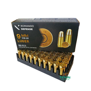 9x19 mm (Luger) Komando Defense FMJ-115 Grn Tabanca Fişeği