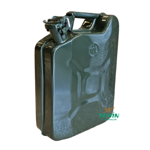 10 Lt Kapaklı Metal Benzin Yakıt Bidonu - Yeşil