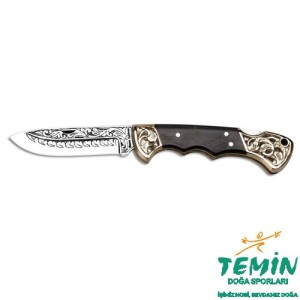 Bora 210 Büyük Boy Ergonomik Grenadil Ağacı Gravürlü Çakı