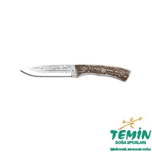 Bora 315 Boynuz Saplı Gravürlü Crocodile Bıçak