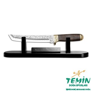 Bora 501 Tanto Kök Ceviz Ağacı Gravürlü Bıçak