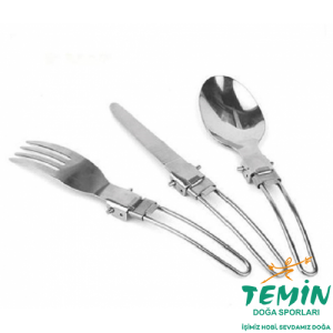 Nurgaz Katlanır Kaşık Çatal Bıçak Seti