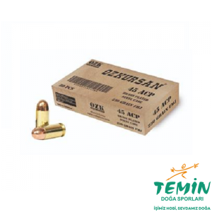 45 ACP (11.43 mm) Özkursan FMJ 230 Grn Tabanca Fişeği