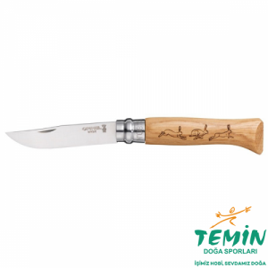 Opinel Inox Meşe Tavşan İşlemeli Çakı No.8 