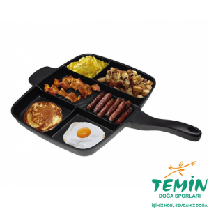 Nurgaz Campout Granit Döküm 5 Gözlü Kamp Tavası