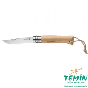 Opinel Inox Ahşap Deri Askılı Paslanmaz Çelik Çakı No.8