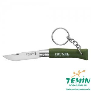 Opinel Anahtarlıklı Paslanmaz Çelik Haki Çakı No.4