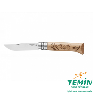 Opinel Inox Alpine Macera Kayağı Desenli Paslanmaz Çelik Çakı No.8